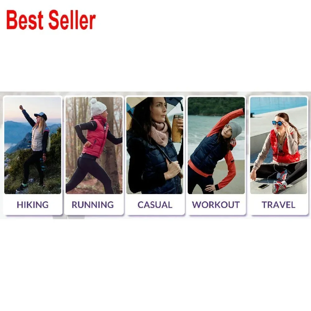 Slim Fit Puffer Vest Hooded Lightweight Fleece Sleeveless Jacket Chic Minimal